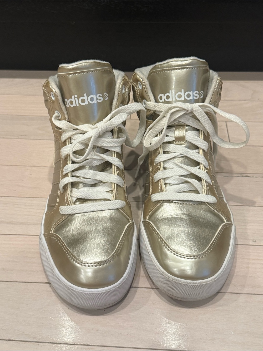 Vintage Y2K Adidas Gold Metallic High Top Sneakers ✨
